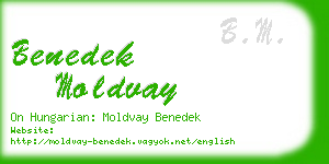 benedek moldvay business card